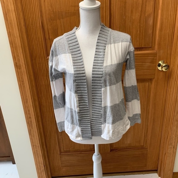 Tommy Hilfiger open cardigan summer sweater 💯 cotton XS 19 in pit coastal chic - Picture 1 of 6